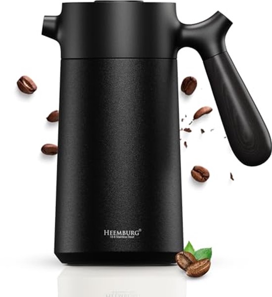 Vienna Coffee French Press Cafetière 1L – Dubbelwandig RVS – Verse