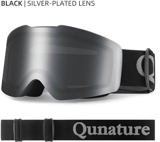 Skibril met UV-bescherming en anti-mist coating – Helder zicht voor elke wintersport - Zilver/Wit (VLT 21%) - A1 CP