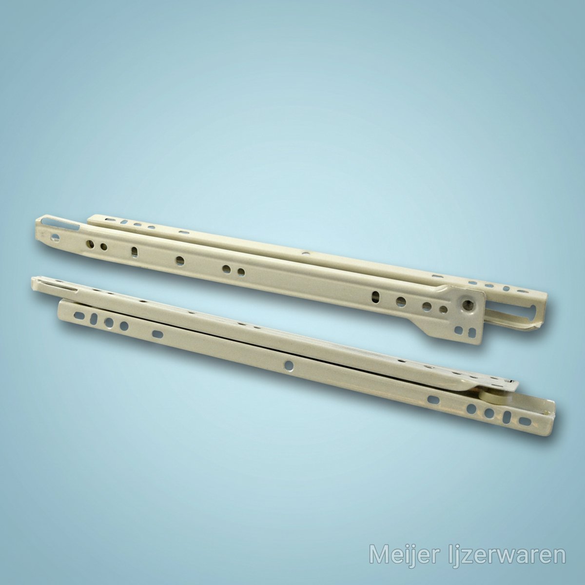 Laderail 300mm type 1 wit gelakt - Ladegeleider 30 cm