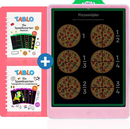 Tablo® - Topo & Rekenen Combi - Tekentablet - Educatief Speelgoed Meisjes - Speelgoed 4 jaar - 5 jaar - 6 jaar - 7 jaar - Kinderspeelgoed - Speelgoed Meisje - Meisjes Speelgoed - Speelgoed voor Onderweg - Cadeau Meisje - Leerzaam Speelgoed - 7 jaar