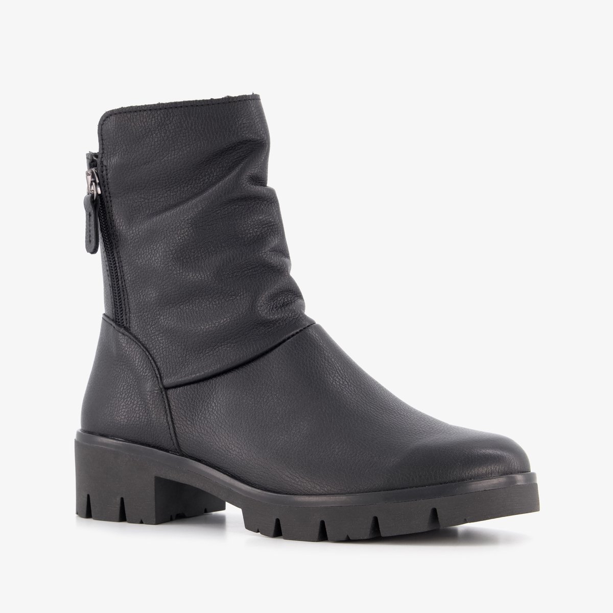 Hush Puppies leren dames boots zwart - Maat 39 - Uitneembare zool
