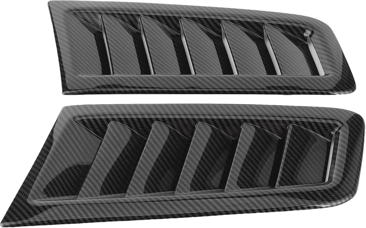 Image of 2pcs Universele Bonnet Ventilatie Vents - Bonnet Auto Exterieur Onderdelen Voor Focus RS MK2 Stijl - Carbon Fiber Kleur