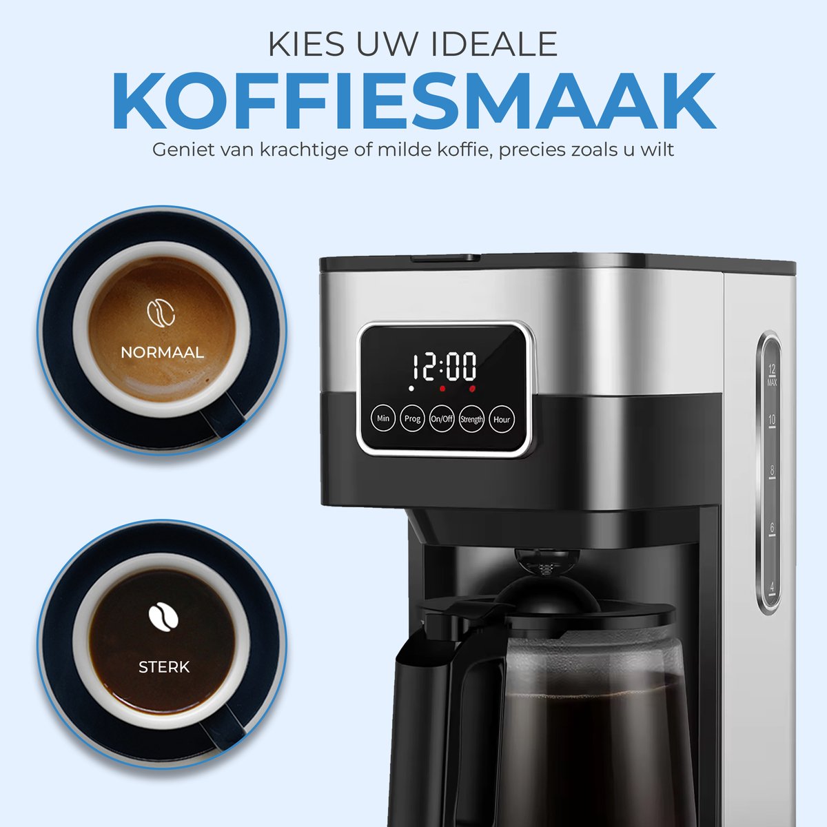 NovaWare Filterkoffiezetapparaat 12 kopjes thumbnail 6