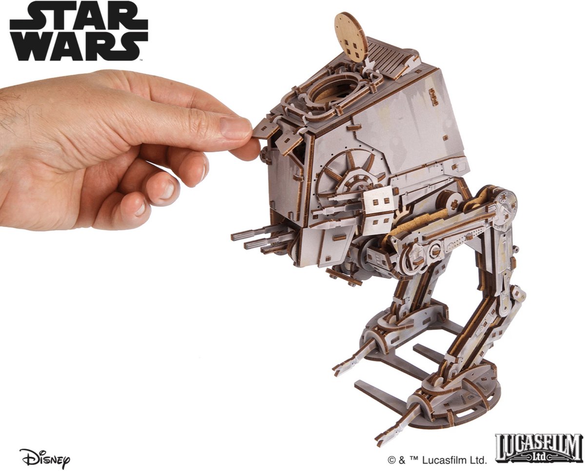 UGEARS 3D Modelbouw - At-St Walker - Star Wars - Mechanisch Bouwpakket Hout - Educatief Speelgoed — afbeelding 10