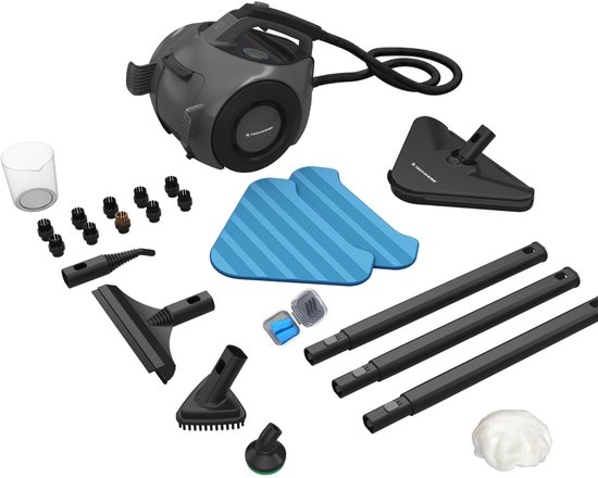 Techweise TS2 Stoomreiniger - 100+ oppervlakten - 50 minuten lang stomen - 4 bar - Reinigingsmachine - Stoomreiniger vloer