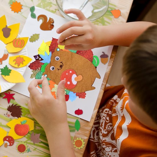 Egel Uil Knutselsets Voor Kinderen 9 Stuks Herfstkransen Knutselset 