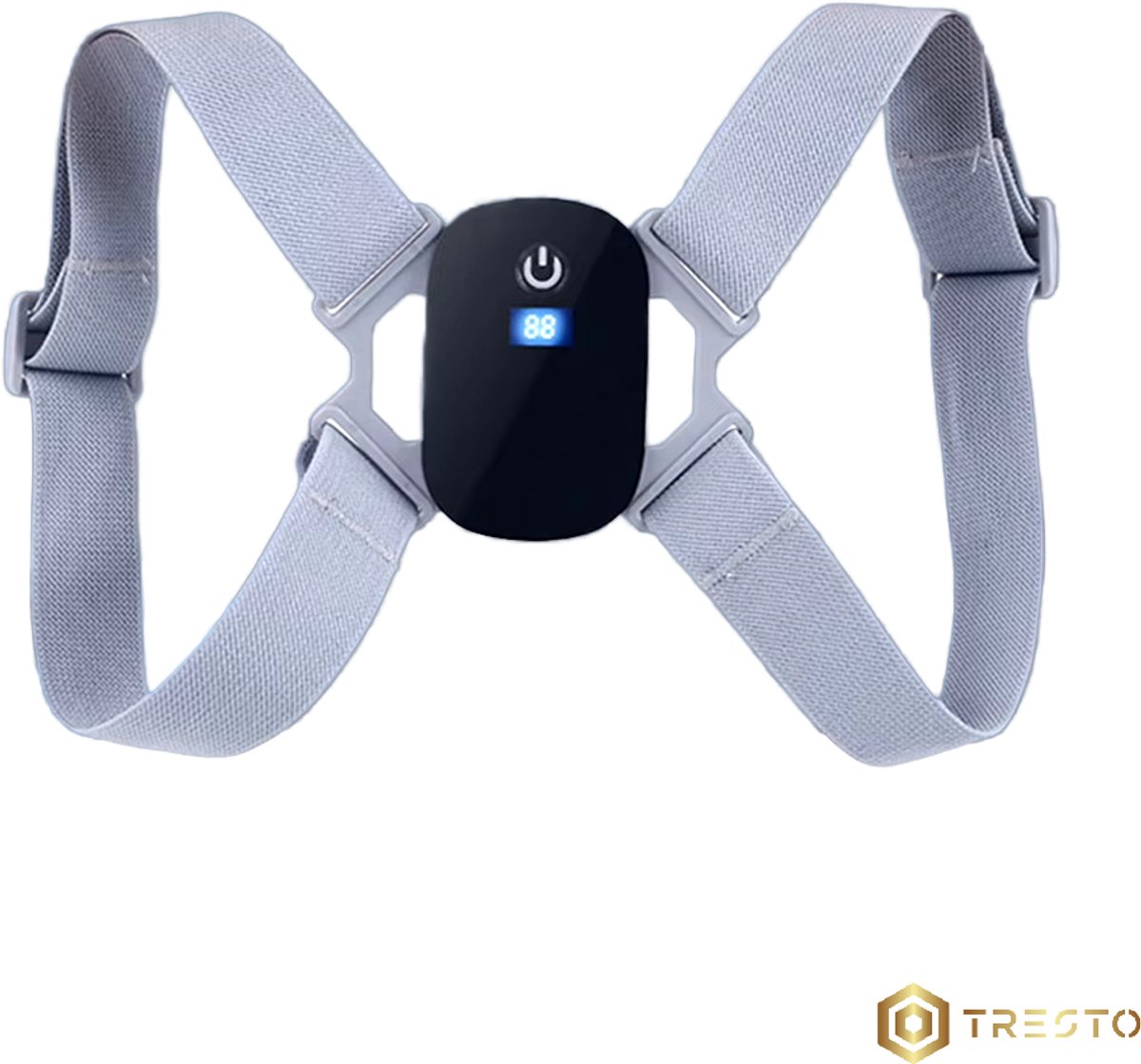 TRESTO - Elektrische postuur corrector - postuur corrector - Houding correctie - rug correctie - Universele maat - Trilfunctie - Verlicht rugpijn - Verbeter postuur - Draagbaar - Instelbaar - Comfortabel - Eenvoudig te gebruiken