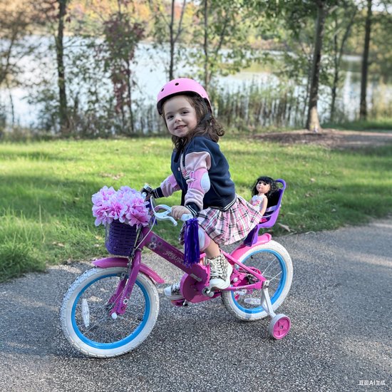 JOYSTAR Licorne 12 Pouces pour 3 4 5 Ans Filles, Vélo Enfant avec siège