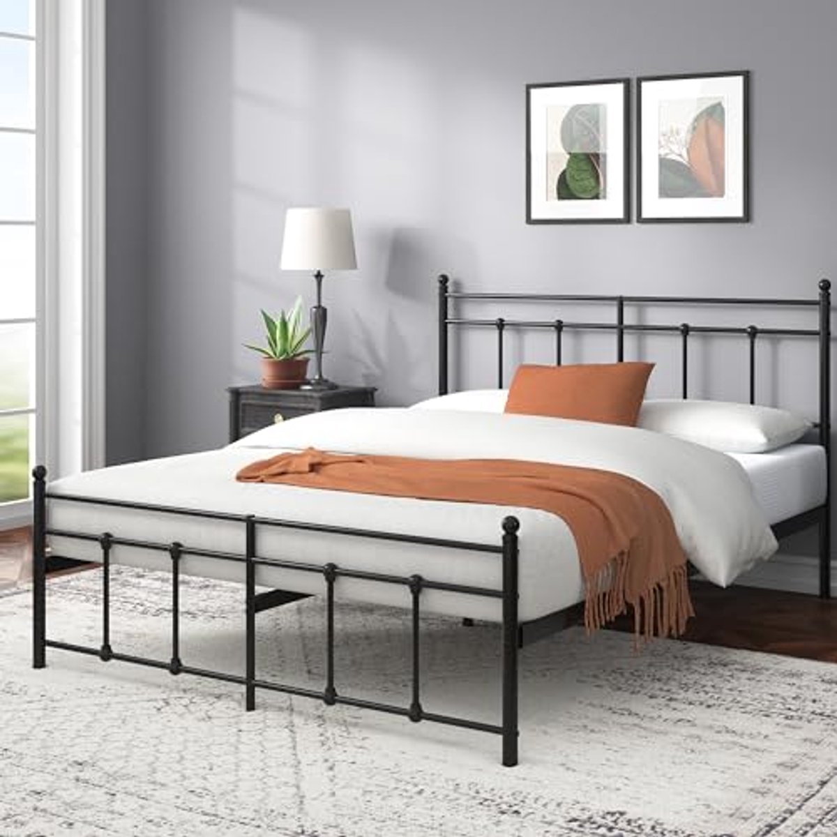 Metalen Bedframe 180 x 200 cm - Super Kingsize Hoogte 31 cm - Stijlvol en Duurzaam Design