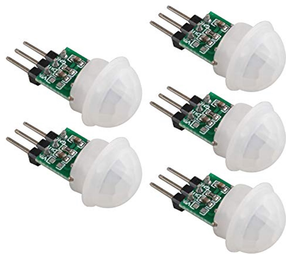 5 Stuks Mini PIR Bewegingssensor Module voor Menselijke Inductie - Automatische Infrarood Detector