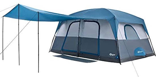 JAICOM Tent - 2-persoons campingtent, ultralicht, waterdicht en winddicht, aluminium tentstang, 2 deuren, kleine verpakkingsmaat voor kamperen, wandelen, outdoor