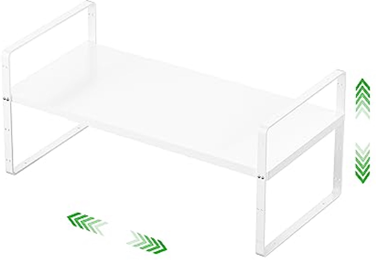 Uitbreidbaar Kast Opslag Plank - Stapelbaar Organizer Rack voor Keuken en Badkamer