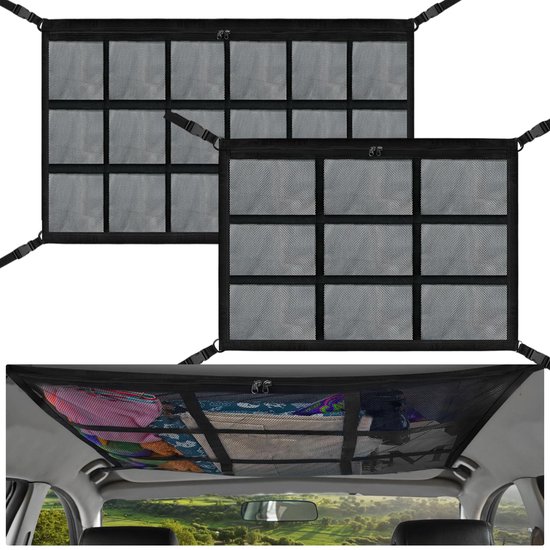 Graplan Bagagenet, kofferbaknet, elastisch, geschikt voor 180 x 144 cm, bagagenet, camper, kofferbakorganizer, organizer voor de meeste voertuigtypen (180 x 144 cm