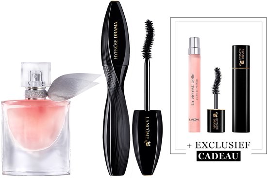 Lancôme La Vie est Belle Eau de Parfum & Hypnôse Drama Mascara + 2 Cadeaus - La Vie est Belle Eau de Parfum - 30ml & Hypnôse Drama Mascara - 01 Excessive Black + La Vie est Belle Eau de Parfum 10ml & Hypnôse Drama Mini Deluxe - Totaal 40ml