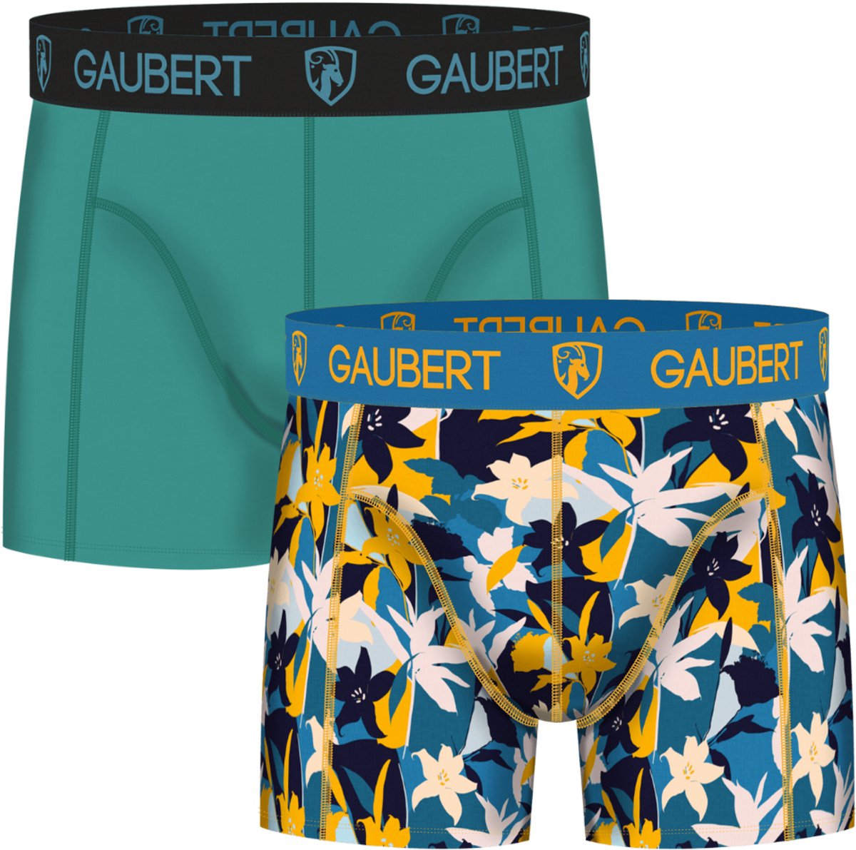 Bamboe Boxershorts Heren - Maat XL - Gaubert - Trendy Felle Kleuren - 2 Stuks - Palmen - Duurzaam
