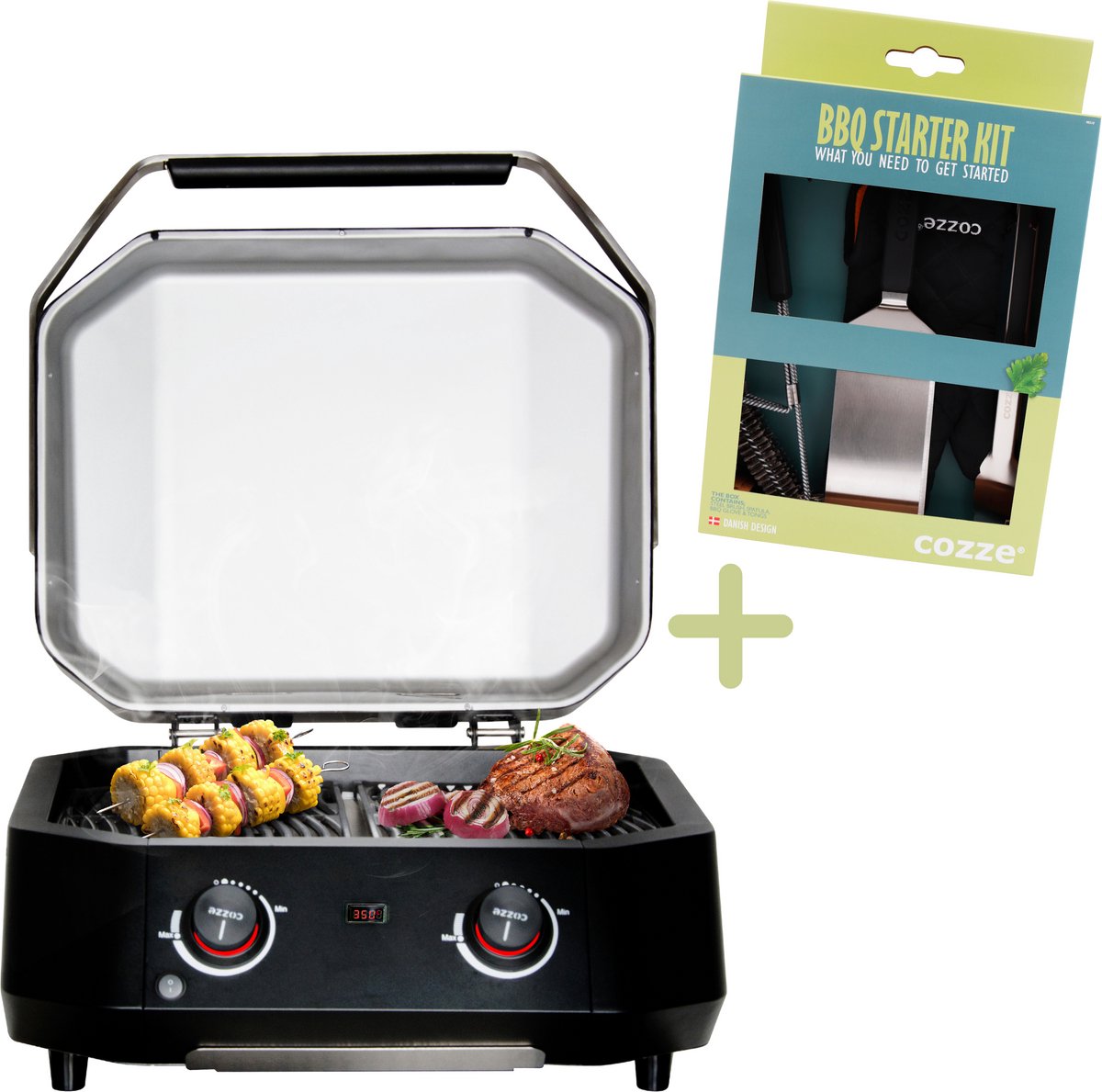 Cozze E-500 Elektrische Grill met 2 zones 230 V/2100 W -