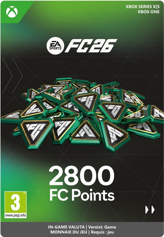 EA Sports FC 26 - FC Points 2800 - Xbox Series X|S/Xbox One - Currency - Niet beschikbaar in België