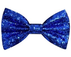 Sorprese Strik - Blauw Glitter - Voorgestrikt - Vlinderstrik - Vlinderdas - Volwasennen