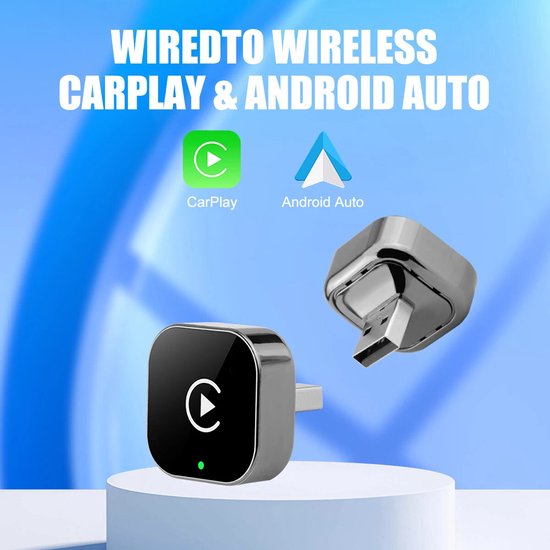 2-in-1 USB Draadloze CarPlay Android Draadloze Bluetooth van Carpuride — afbeelding 2
