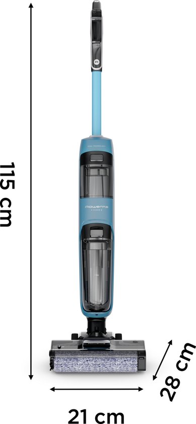 Rowenta X-Clean 2 GZ2271 - 2-in-1 Vloerreiniger - Stofzuiger & dweil in 1 - 30 min gebruikstijd - Zelfreinigend