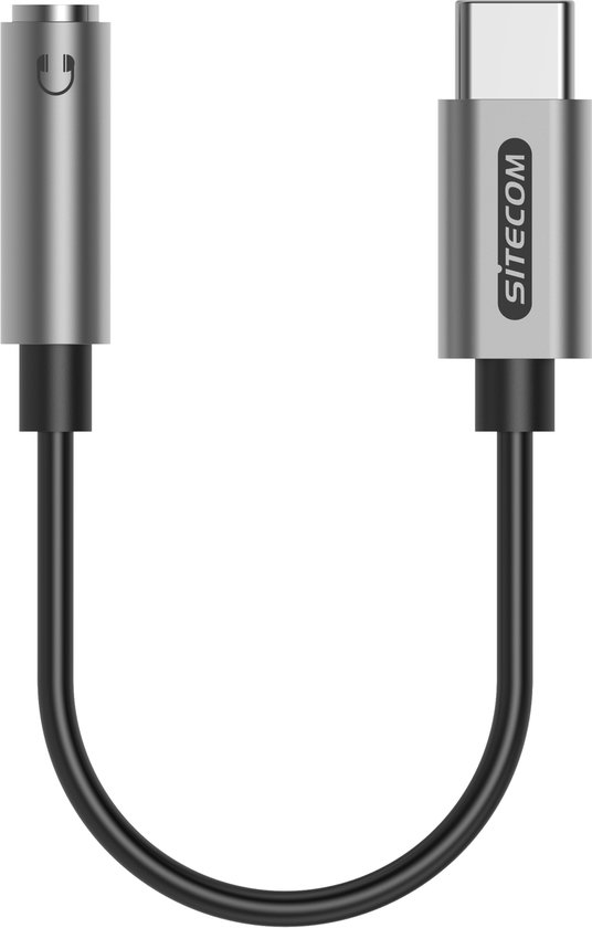Sitecom Usb C naar 3,5 mm Jack Adapter Aluminium