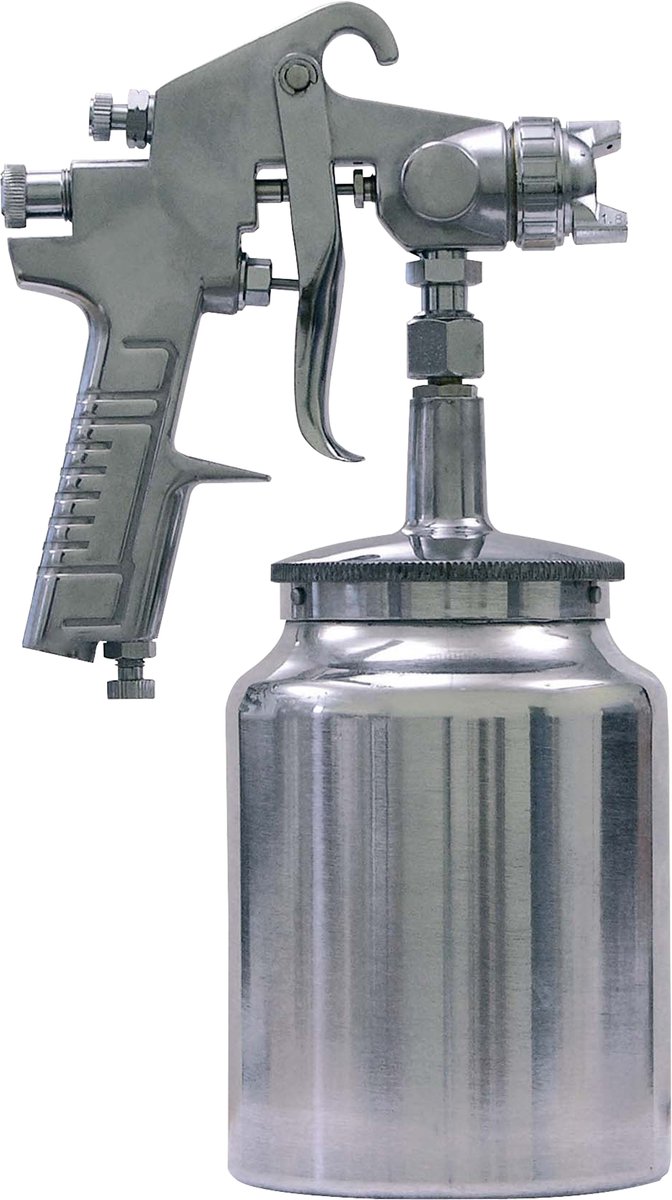 Stanley Verfpistool voor Compressor 160123XSTN - Incl. Opbergkoffer, Sleutel, Borsteltje en Koppeling 1/4" - 4Bar - Metaal - Zilver