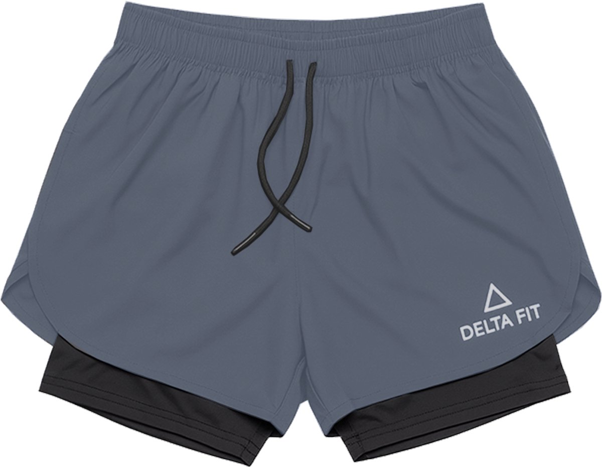 Delta Fit - 2 in 1 Hardloopbroek - Telefoonvak - Maat M (VALT KLEIN)