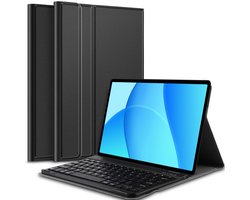 Hoes met toetsenbord geschikt voor Oppo Pad SE (11 inch – 2025) / OnePlus Pad Lite – Keyboard Book Case Cover Hoesje Zwart