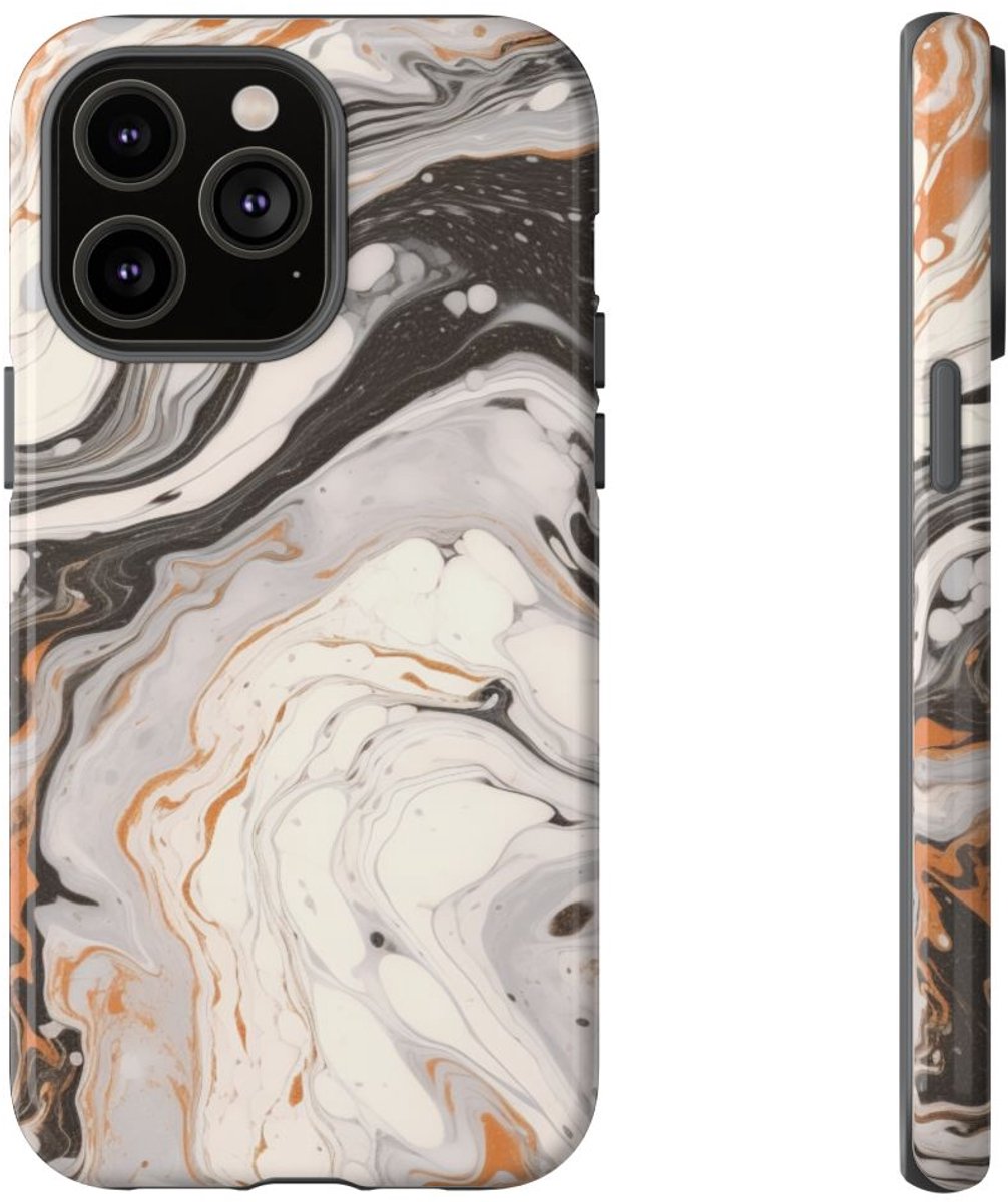 Marmer Swirl Abstract Patroon – Telefoonhoesje Geschikt voor iPhone 14 Pro Max
