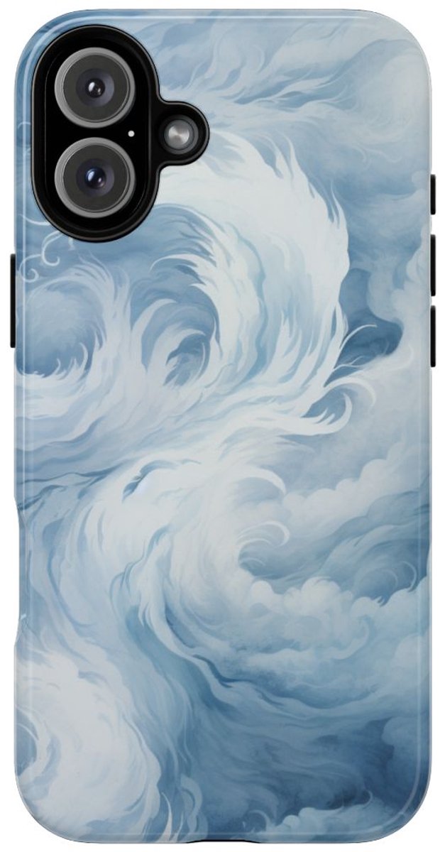Draaiende Sneeuwstorm en Wervelende Wind – Telefoonhoesje Geschikt voor iPhone 16 Plus