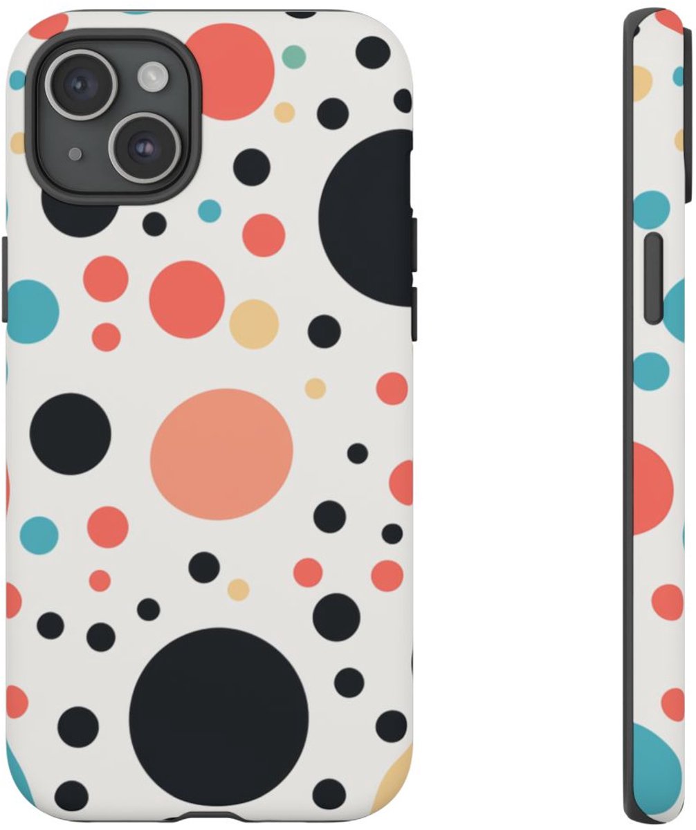 Vrolijk Stippenpatroon in Kleurrijk Design – Telefoonhoesje Geschikt voor iPhone 15 Plus