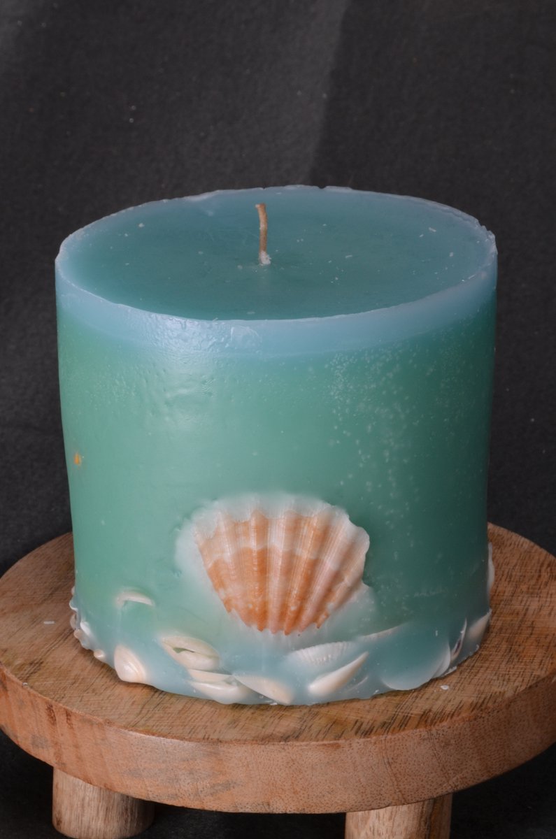 Zee kaars Rond Groot Creme
