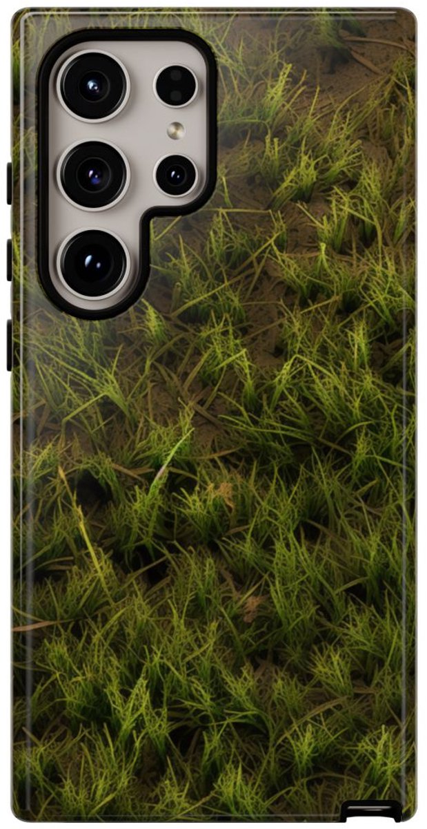 Groene Gras op Aarde Textuur – Telefoonhoesje Geschikt voor Samsung Galaxy S24 Ultra