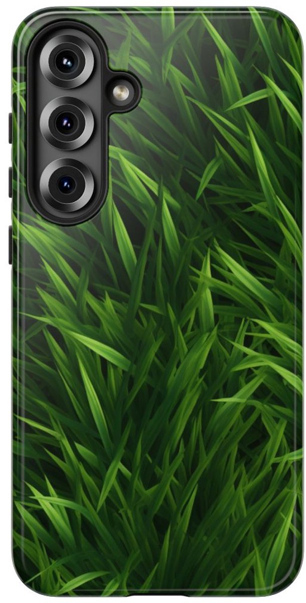 Weelderig Groen Grasstructuur – Telefoonhoesje Geschikt voor Samsung Galaxy S25 Plus