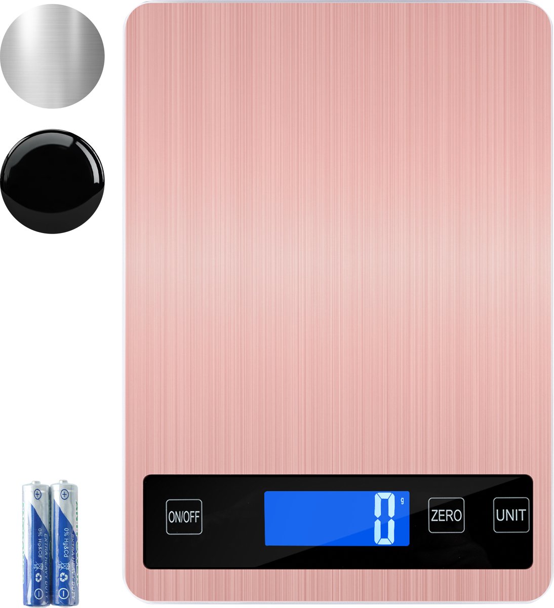S.old Digitale Keukenweegschaal - Weegschaal Keuken - Kookweegschaal - Incl Batterijen - 1gr tot 10kg - Rose