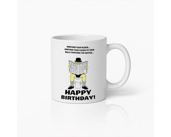 330ml Grappige Verjaardagsmok – “Weer een Jaar Ouder” Toilet Humor Cadeau – Hilarisch Geschenk voor Mannen & Vrienden