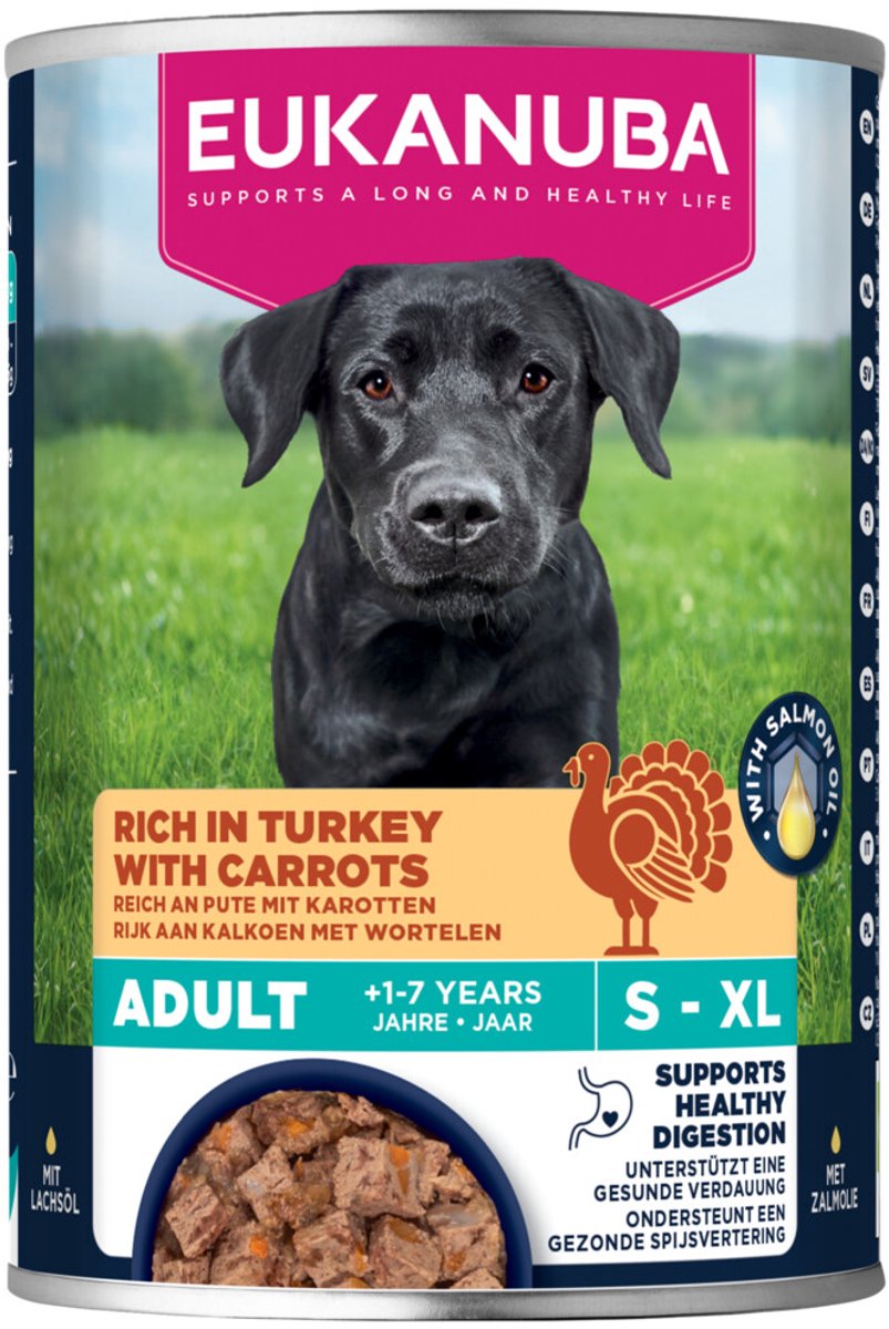 Eukanuba Life Care Dog Hondenvoer Nat Adult Turkey & Carrot – 6 x 400 gr – Voordeelverpakking