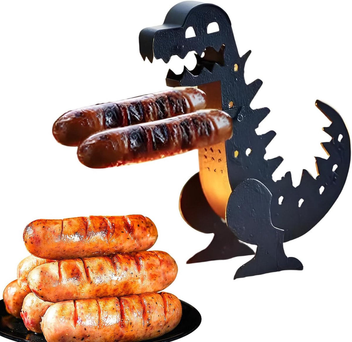 Draagbare Dinosaurus Hotdog Grill Thuis Camping Feest BBQ Gereedschap