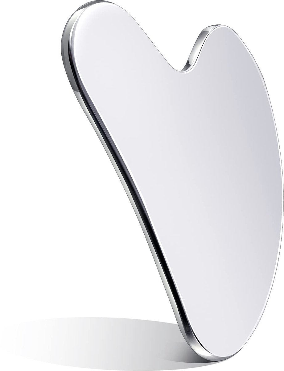 Gua Sha - Gezichtstool - RVS – Metalen Massage Tool - Zilver