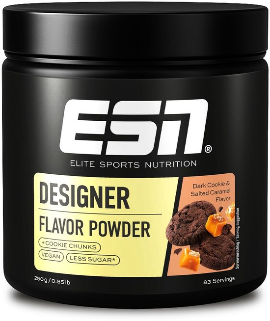 ESN Designer Flavor Powder, Dark Cookie and Salted Caramel, 250 g - smaakpoeder