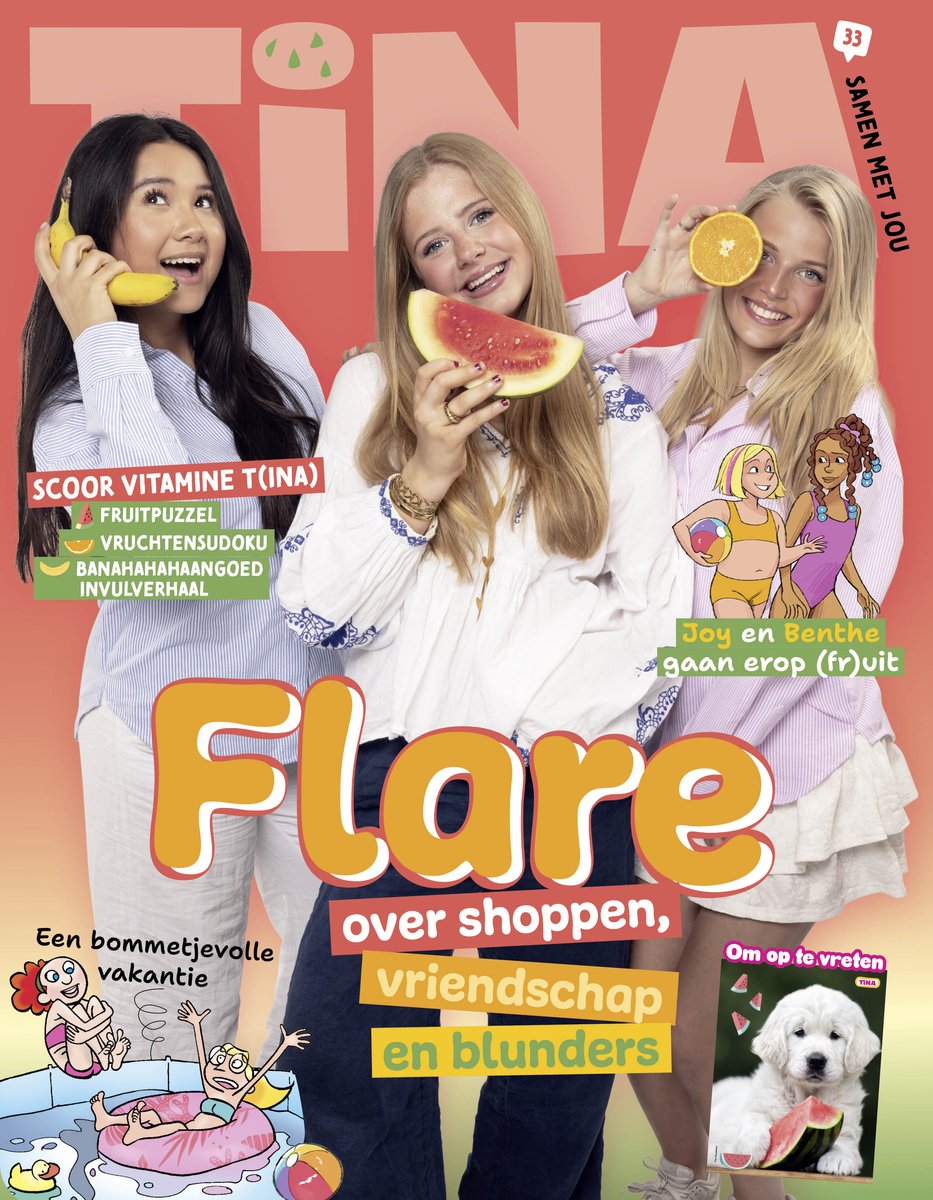 Tina magazine 33- 2025 - FLARE over shoppen, vriendschappen en blunders - magazine - tijdschrift