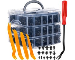 Xtrobb Auto clips set - 620x stuks - Universele bevestigingsclips - incl. verwijdertools