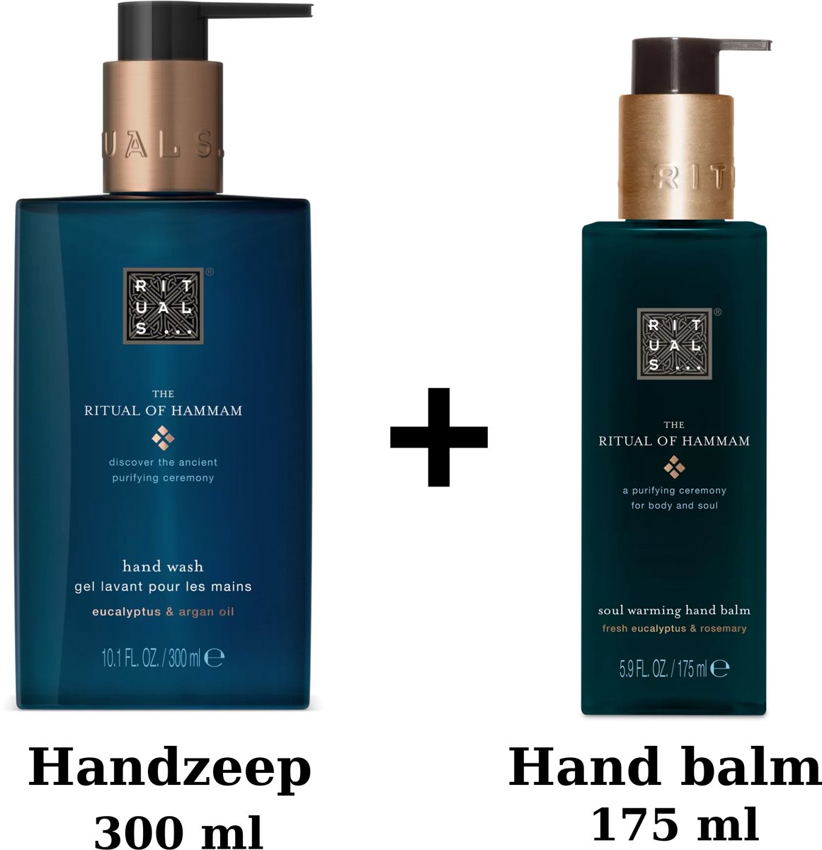 Rituals - Hammam - Hand Wash Set - Handzeep 300 ml + Hand Balm 175 ml + Gift bag - Kitchen Hand Balm 175 ml + Hand Wash 300 ml