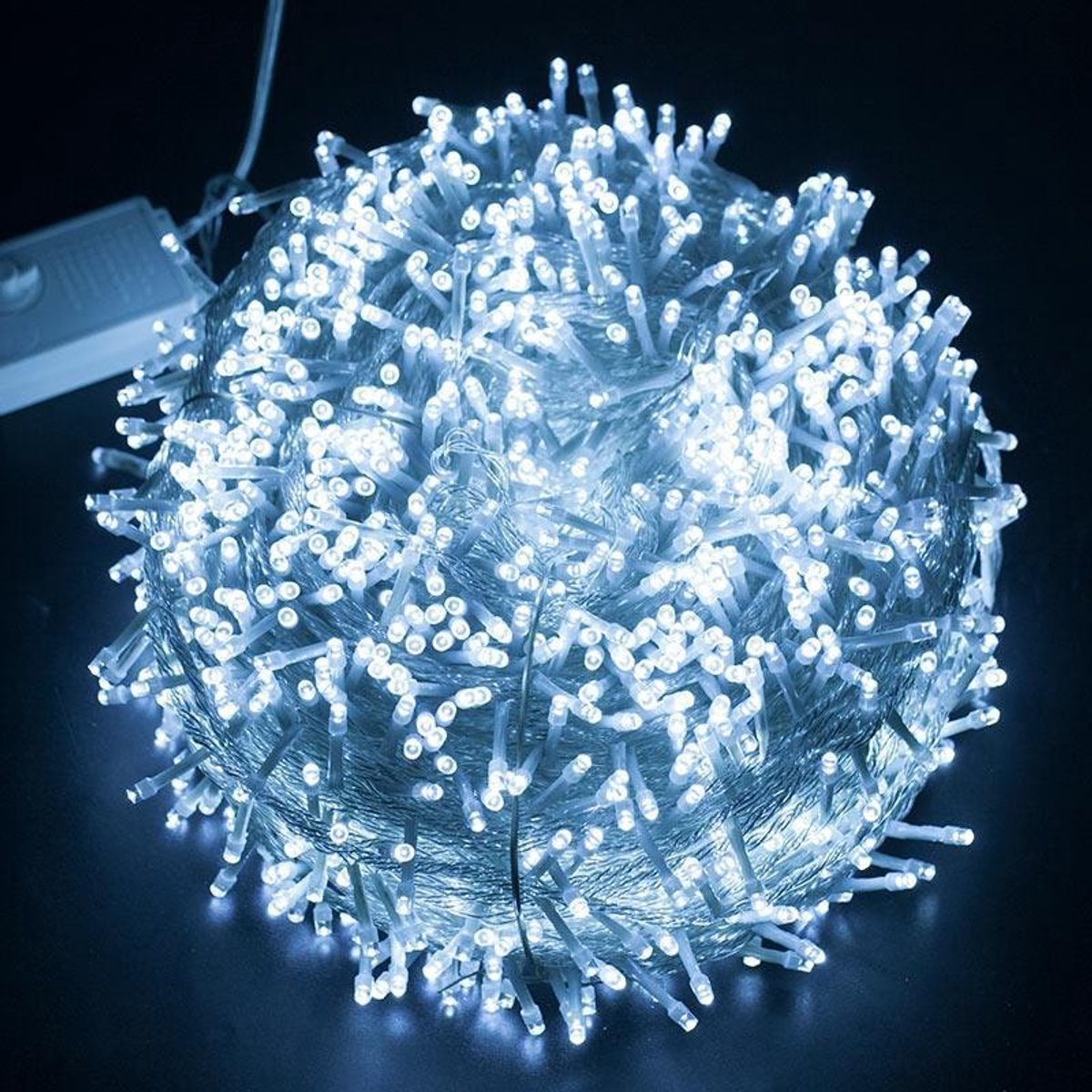 Witte lichtslinger voor Halloween, 100 LED's, 10 m binnen- en buitenlichtslinger, 8 modi knipperende lichtslingers voor terras, bruiloft, feest, kerstboomversieringen