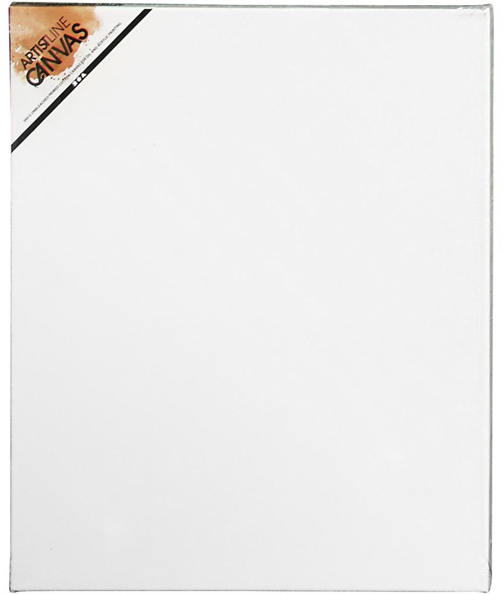 Artist & Co Canvas Schildersdoek - 3x stuks - 50 x 60 cm - wit - hobby verven - schilderen - frame en doek - schilderijen maken