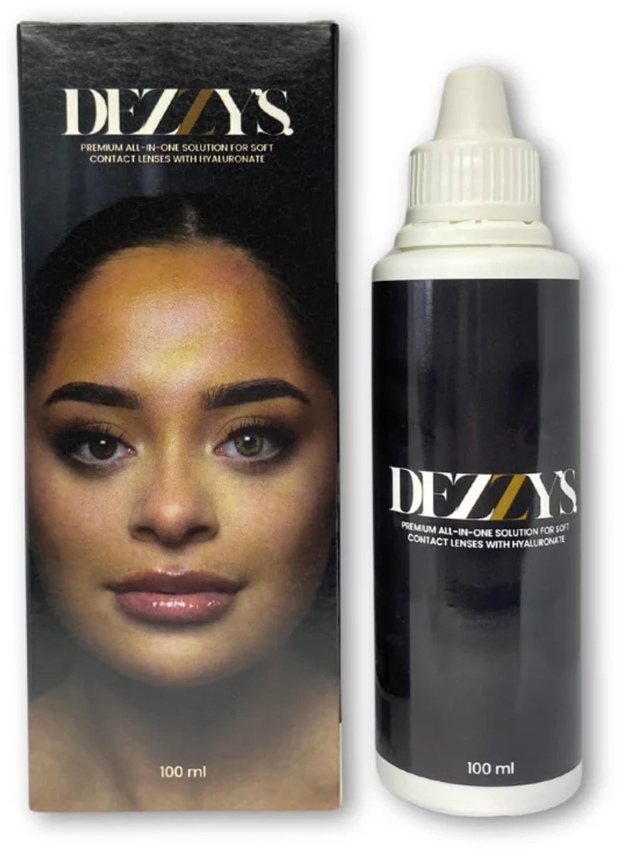 Dezzy's Premium All-in-One Lenzenvloeistof | hyaluron alles-in-één verzorging voor zachte contactlenzen