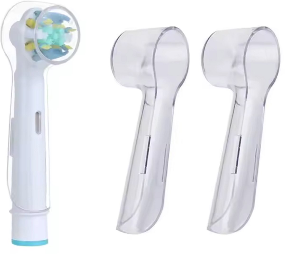 CHPN - Kapje voor tandenborstel - Beschermhoesje voor borstel van elektrische tandenborstel - Geschikt voor Oral B - 8 stuks - Transparant - Kunststof - Bescherm Kapje voor Elektrische Tandenborstel -