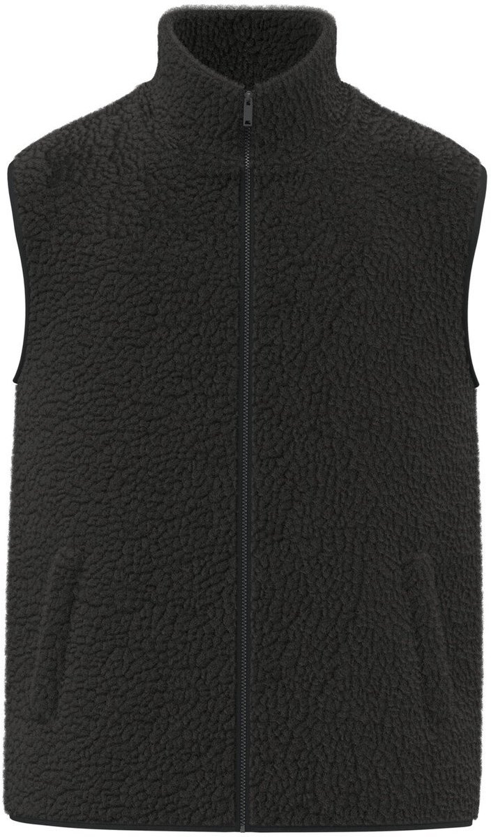 Spasso Mouwloos sherpa herenjasje SP603 - Black - 3XL