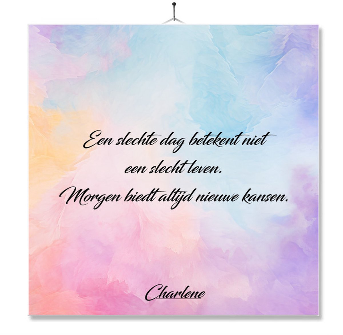 Tegel Met Opdruk | Een Slechte Dag | Cadeau | Inclusief Geschenkdoos | Standaard | Ophangsysteem