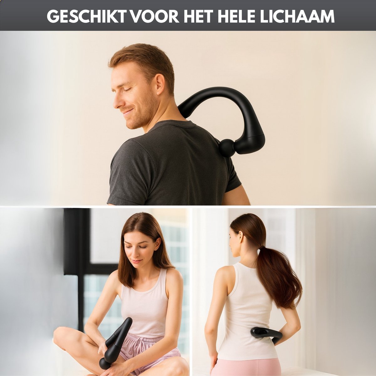 Afbeelding 3 van Lefairy Massage Gun Professioneel - Massage Apparaat - Massageapparaat Massagegun - Massage Pistool - Zwart